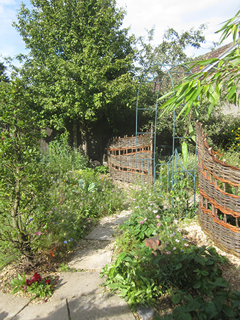 The finished woven willow screens - made by Wassledine