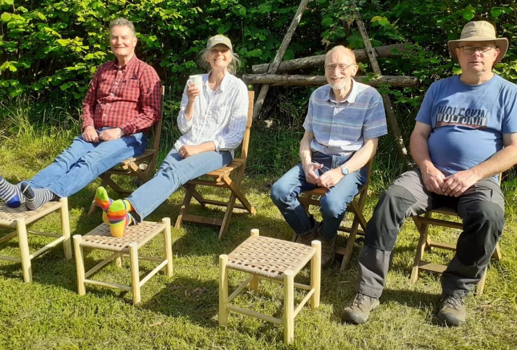 make footstool from a log with Wassledine 1 and 8 June 2025