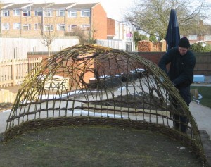 A willow arbour 